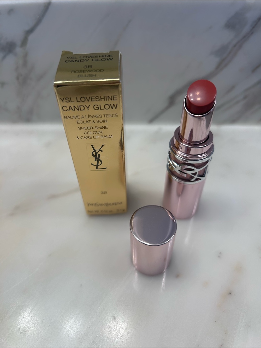 YSL LoveShine Candy Glow Sheer Lip Balm - Rosewood Blush